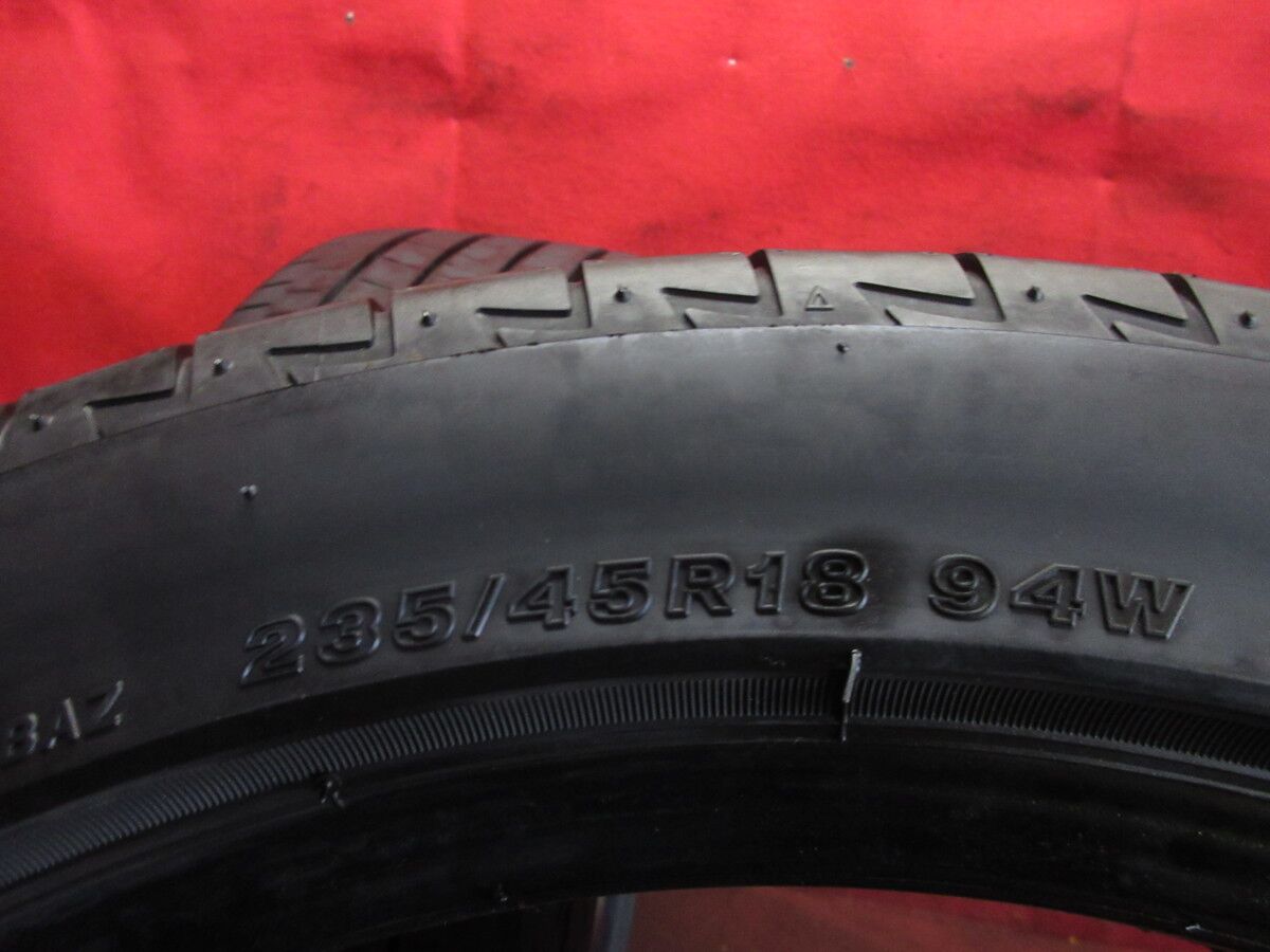 2本 235/45R18 ブリジストン トランザ TURANZA 溝アリ 送料無料 45000円